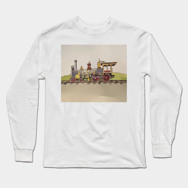 Steam Engine from Promontory Point National Historical Park Long Sleeve T-Shirt by WelshDesigns